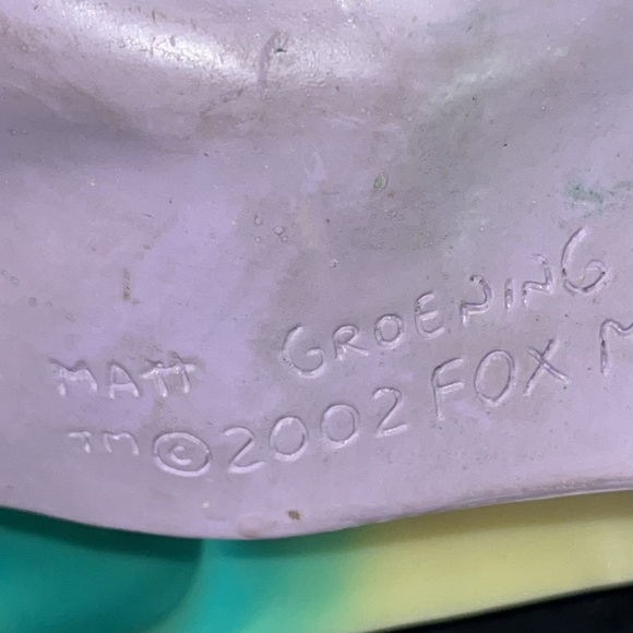 2002 THE SIMPSONS KRUSTY THE CLOWN RUBBER HALLOWEEN MASK MATT GROENING - Picture 3 of 10